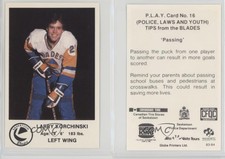 1983-84 Saskatoon Blades PLAY (Police Laws and Youth) Larry Korchinski #16