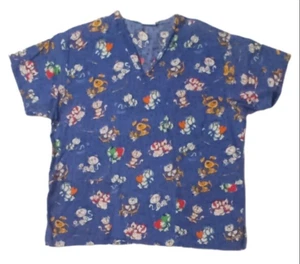 Blusa Médica Azul Peaches Uniforms Gatos Perros Mascotas Mujer Grande Enfermera Veterinaria - Imagen 1 de 11