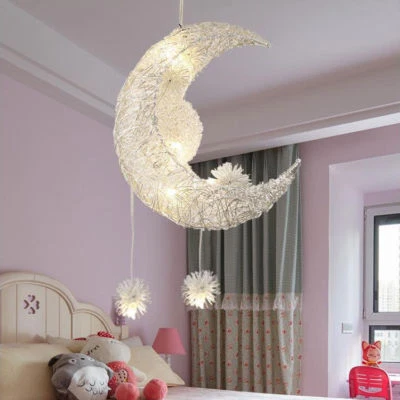 Modern Pendant Lamp Ceiling Light Gift Moon & Star Light for Child Kid Bedroom - Image 1 of 4