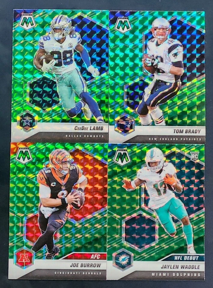 2021 Mosaic Football GREEN PRIZMS 1-250 with Variations You Pick the Card - Image 1 of 1