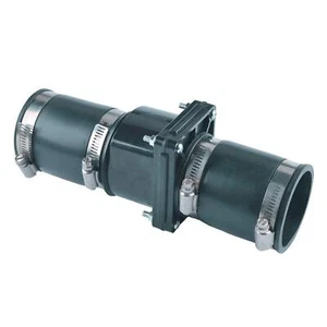 Plastic Sump Pump Check Valve with Stainless Steel Clamps 2 inch - Picture 1 of 6