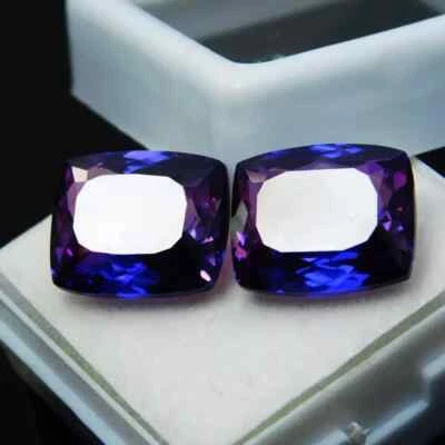 PURPLE Tanzanite 16 Ct Cushion Cut Extremely Natural A+ CERTIFIED Loose Gemstone - Image 1 of 4