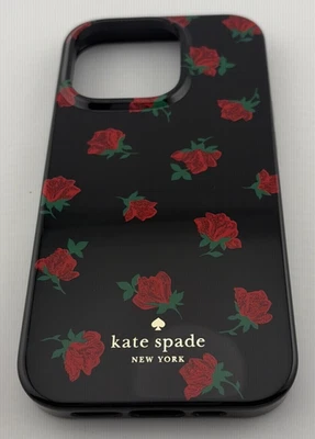 Funda KATE SPADE iPhone 14 Pro Ditsy Ross Toss Negra/Roja Floral Foto 1 de 2