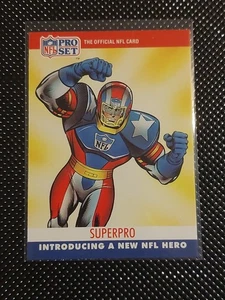 1990 Pro Set SuperPro Card Special Collectible NFL Insert SP Superhero Card - Bild 1 von 2
