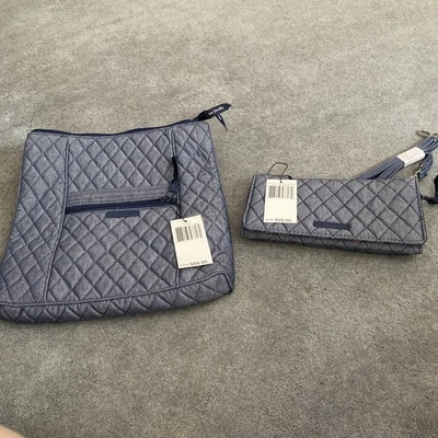 Bandolera Vera Bradley Moonlight azul marino hipster y RFID Foto 1 de 4