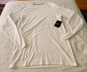 Nike 2014 weiß Herren Medium LS Dri-Fit Shirt NEU - Bild 1 von 3