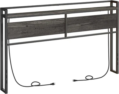 Cabecero King Size, Cabecero con 2 Tomas y 4 Puertos USB, Altura Ajustable Foto 1 de 4