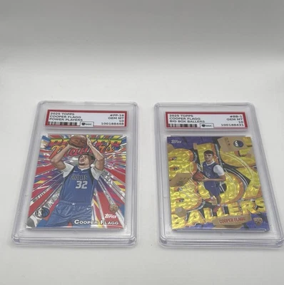 Lot Of 2 2025 Topps Cooper Flagg Power Players Big Box Ballers GGC Gem Mint 10