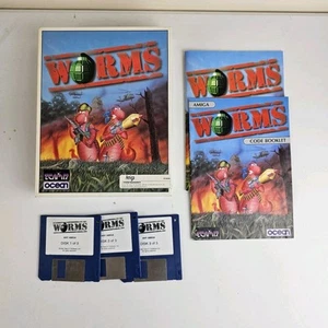 WORMS Commodore Amiga Juego en Caja Manual Código Folleto - Imagen 1 de 9