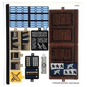 HOJA DE PEGATINAS LEGO 76385 Hogwarts Momento Dijes Clase Harry Potter Calcomanías - Imagen 1 de 1