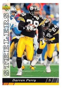 1993 Upper Deck Darren Perry #305 Steelers Free Shipping NFL Football Card - Picture 1 of 2
