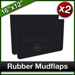MONTRACON TRAILER 16" x 12" 410x305mm Truck Lorry RUBBER MUDFLAPS Mud Flap PAIR - Picture 1 of 1
