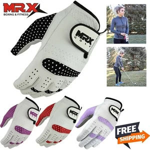 MRX Gloves Womens Relax Grip Golf Glove Worn on Left Hand Cadet Cabretta Leather - Picture 1 of 23