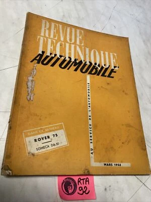 Rover 75 + Trattore Someca DA-50 Revisione Tecnica Automobile RTA Edizione 1954 - Immagine 1 di 4