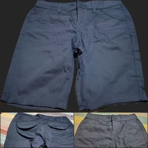 🩳 Bermudas para mujer St John's Bay negras de algodón elástico con bolsillo ~ 4 M3020🩳 - Imagen 1 de 15