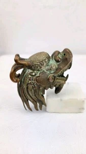 ANTIGUO ARTEFACTO DE BOQUILLA DE AGUA DE COBRE BUDISTA TIBETANO - Imagen 1 de 24