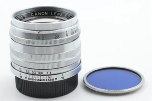 Canon 50mm F/1.8 Silver LTM L39 Leica Screw Mount Lens Filter [Exc+5] From JAPAN - Picture 1 of 8