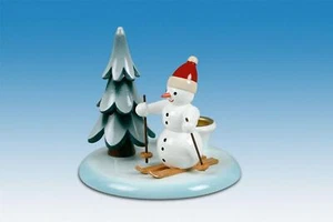 Kerzenleuchter Kerzenhalter Schneemann Skifahrer und Baum Höhe ca 7,0 cm NEU - Picture 1 of 1