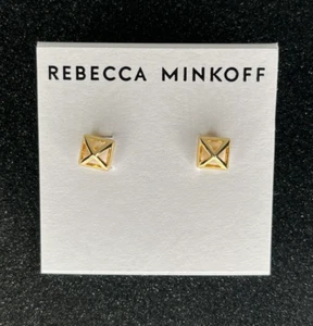 Rebecca Minkoff Cutout Stud Earrings (Gold Toned) Earring - NWT - Picture 1 of 5