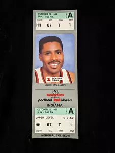 22. Oktober 1989 Portland Trail Blazers Indiana Pacers NBA Ausstellung Spiel Ticket - Bild 1 von 4