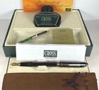 CROSS TITANIUM TOWNSEND FOUNTAIN PEN w/22K GOLD ELECTROPLATED APPTS #586C-M -USA