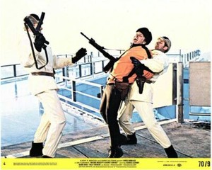 On Her Majesty's Secret Service Original US Lobby Card George Lazenby fight 007