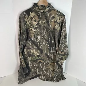 Vintage Mossy Oak Turtle Neck Long Sleeve Camouflage Shirt, 2XL, Hunting, USA - Picture 1 of 7