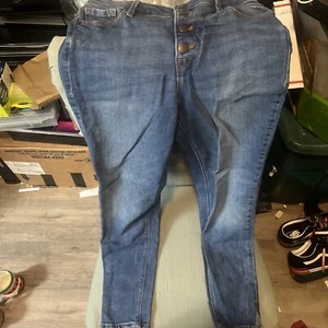 Old Navy Rockstar Super Skinny High Rise Secret Slim Pockets Blue Jeans Size 6 - Picture 1 of 4