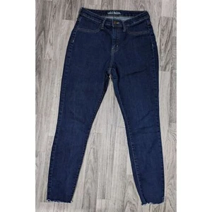 Wild Fable Womens Sized 10 / 30 Reg Fringe Hem Skinny High Rise Denim Blue Jeans - Picture 1 of 11