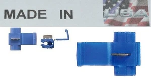 (100) Blue 18-14 ga Scotch Lock Quick Splice Connector TERMINAL TAP Made in USA - Picture 1 of 2
