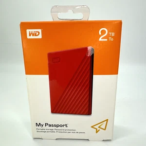 WD My Passport 2 TB, esterno, 2,5" (WDBYVG0020BRD-WESN) disco rigido rosso - Foto 1 di 5