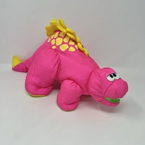 Fisher Price Puffalumps Dino brüllt rosa Stegosaurus Dinosaurier Plüsch Vintage 1992 - Bild 1 von 7