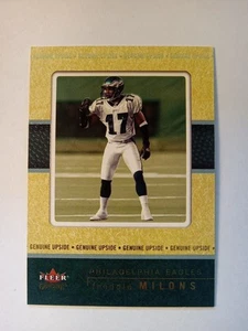 Fleer Genuine Upside 2002 #d/599 Freddie Milons #164 Rookie RC Eagles ¡Envío gratuito! - Imagen 1 de 2