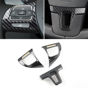 Car Steering Wheel Button Frame Cover Trim For Golf Mk6 Passat B7 Jetta Tiguan - Bild 1 von 6