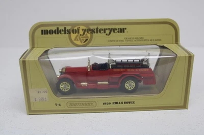 Modelos Matchbox de camión de bomberos Rolls Royce Y6 de antaño Foto 1 de 4