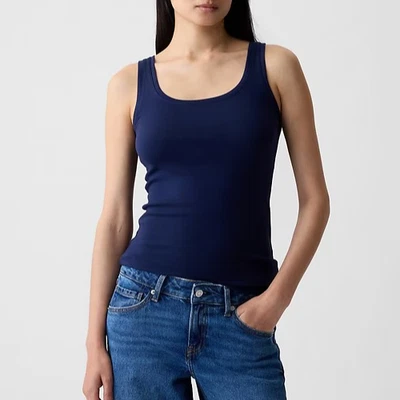 Camiseta sin mangas moderna Gap azul marino para mujer talla pequeña alta nueva con etiquetas Foto 1 de 4