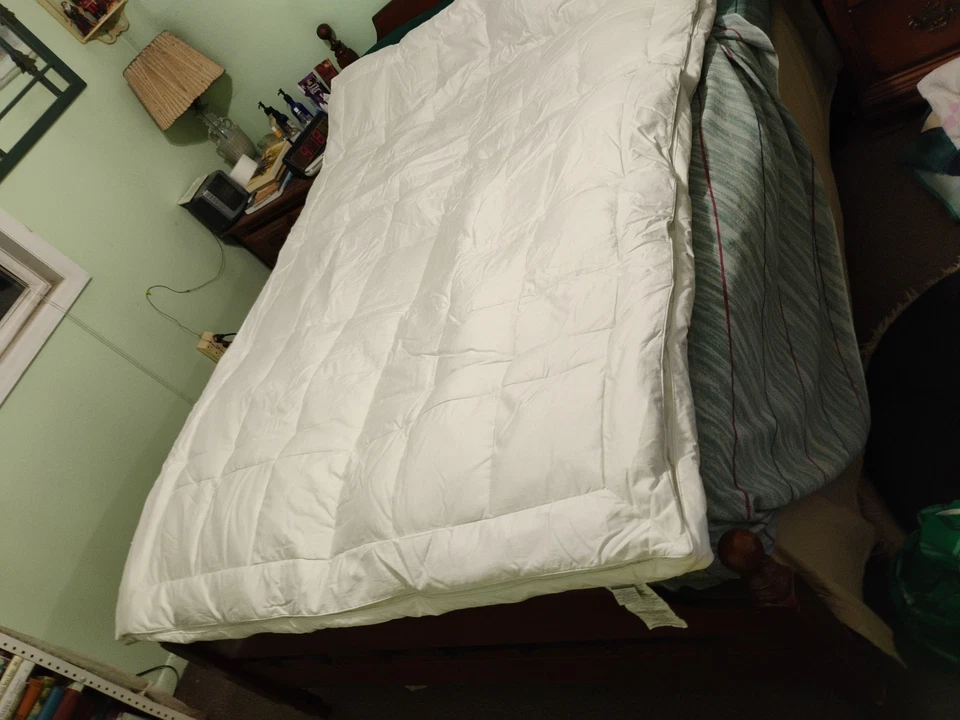 Charter Club Feather Bed Sateen Cotton Vintage Full Sz Double 3" Goose Down - Image 1 of 4