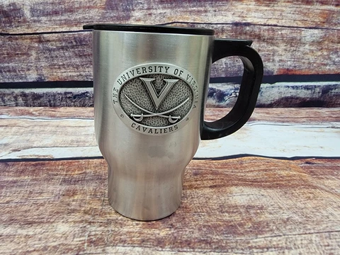 Virginia Cavaliers Heritage Pewter 14 oz. Travel Mug | Insulated Tumbler Cover
