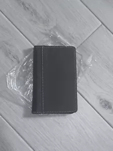 Leather Book Style Memo Book Cover 3x6 Pocket Notebook Note Pad Black - Picture 1 of 3