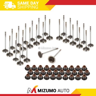Intake Exhaust Valves w/ Seals Fit 05-15 Ford F-250 F350 F450 Super Duty 6.8 30V - Image 1 of 4