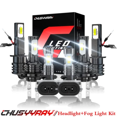 For Hyundai Sonata 2006 2007 2008 6X White LED Headlights + Fog Light Bulbs kit - Image 1 of 4