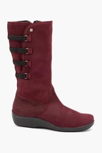 Zapatos Arcopedico Talla EU 36 Portugal Botas Largas de Pantorrilla Burdeos Rojo Oscuro PVP $349 - Imagen 1 de 13