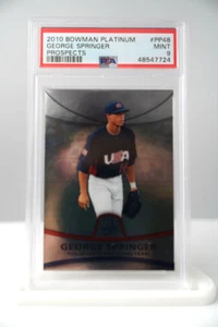 George Springer Rookie Card 2010 Bowman Platinum Prospects #PP48 PSA 9 MINT - Picture 1 of 2