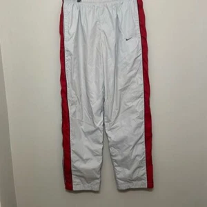 Pantalones deportivos forrados atléticos a rayas grises rojos talla XL vintage Y2K Nike para hombre - Imagen 1 de 14