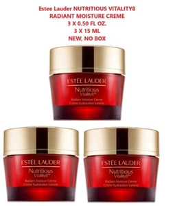3 PC Estee Lauder NUTRITIOUS VITALITY8 Radiant Moisture Creme 3 X 0.50 OZ. - Picture 1 of 1