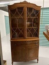 Beautiful Vintage Myrtle Wood China Cabinet.
