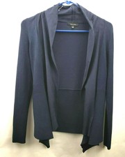 Verve Ami Womens Open Front Long Sleeve knit Navy Blue Size Sm Asymmetrical