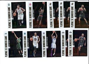 2017-18 Panini Contenders Playing the Numbers Game Basketball Insert Lot x10