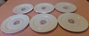 6 Vintage Rare Paden City Pottery 7 1/4” Salad Plates Set of 6 PCP10 VGUC! - Picture 1 of 5