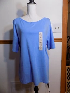 Croft & Barrow Damen T-Shirt blau U-Boot Ausschnitt, Gr. XXL *NEU* - Bild 1 von 6